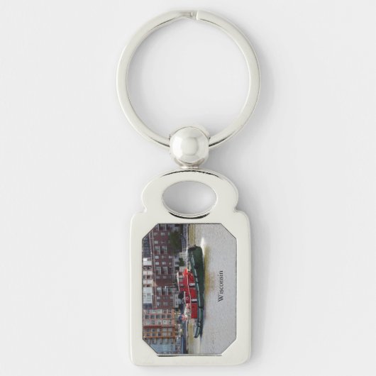 Wisconsin metal-sleutelketen sleutelhanger (Voorkant)