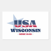 Wisconsin Mijn thuisstaat Sticker (Voorkant)