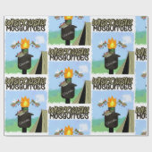 Wisconsin Mosquitoes Cartoon - Camping by Tiki Cadeaupapier (Vlak)