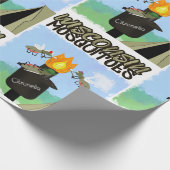 Wisconsin Mosquitoes Cartoon - Camping by Tiki Cadeaupapier (Hoek)