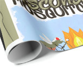 Wisconsin Mosquitoes Cartoon - Camping by Tiki Cadeaupapier (Rol Hoek)