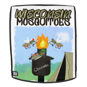 Wisconsin Mosquitoes Cartoon - Camping by Tiki Rugtassen