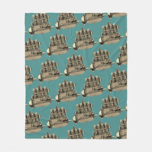 Wisconsin Motor Milwaukee Wisconsin Engine Early K Fleece Deken (Voorkant)