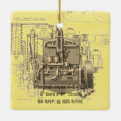 Wisconsin Motor Milwaukee Wisconsin Engine Early K Keramisch Ornament (Achterkant)