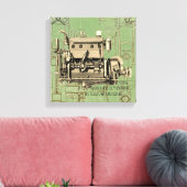 Wisconsin Motor Milwaukee Wisconsin gasmotor B-3 Canvas Afdruk (Insitu (Woonkamer))