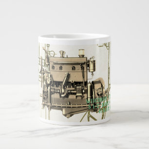 Wisconsin Motor Milwaukee Wisconsin gasmotor B-3 Grote Koffiekop