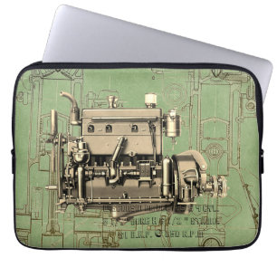 Wisconsin Motor Milwaukee Wisconsin gasmotor B-3 Laptop Sleeve