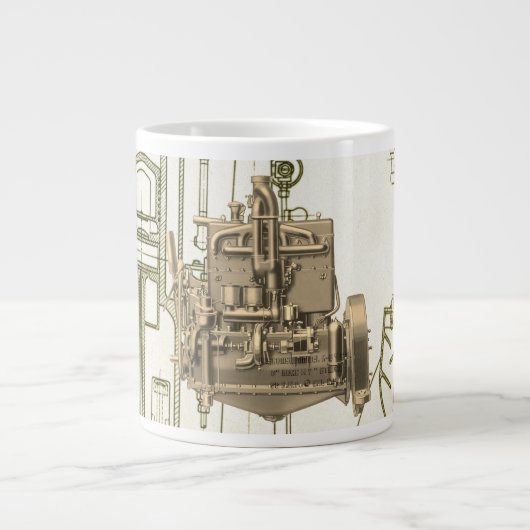 Wisconsin Motor Milwaukee Wisconsin gasmotor K5 Grote Koffiekop (Voorkant)