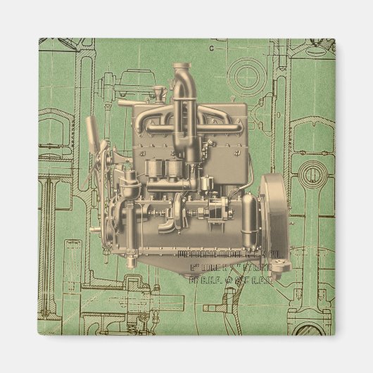 Wisconsin Motor Milwaukee Wisconsin gasmotor K5 Magneet (Voorkant)