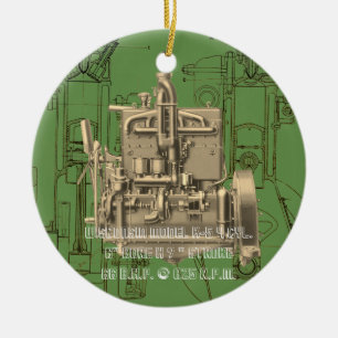 Wisconsin Motor Milwaukee Wisconsin gasmotor K Keramisch Ornament