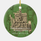 Wisconsin Motor Milwaukee Wisconsin gasmotor K Keramisch Ornament (Achterkant)