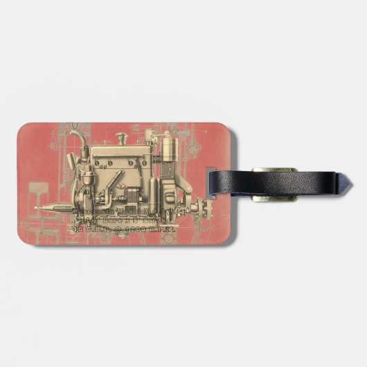 Wisconsin Motor Milwaukee Wisconsin gasmotor X Bagagelabel (Achterkant horizontaal)