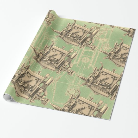 Wisconsin Motor Milwaukee Wisconsin gasmotor X Cadeaupapier (Uitgerold)