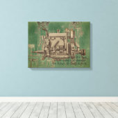 Wisconsin Motor Milwaukee Wisconsin gasmotor X Canvas Afdruk (Insitu (Houten vloer))