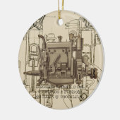 Wisconsin Motor Milwaukee Wisconsin gasmotor X Keramisch Ornament (Links)