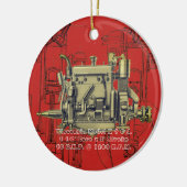 Wisconsin Motor Milwaukee Wisconsin gasmotor X Keramisch Ornament (Links)