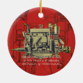 Wisconsin Motor Milwaukee Wisconsin gasmotor X Keramisch Ornament (Achterkant)