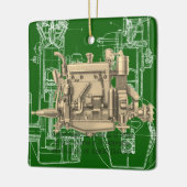 Wisconsin Motor Milwaukee Wisconsin gasmotor X Keramisch Ornament (Links)