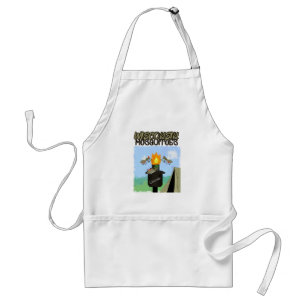 Wisconsin Muggen Cartoon - Camping door Tiki Standaard Schort
