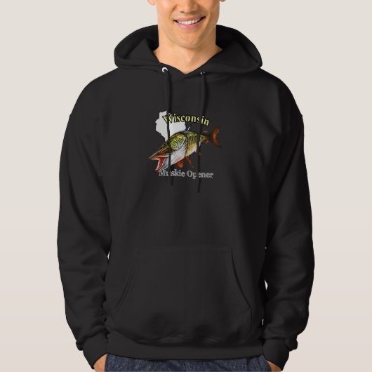 Wisconsin Muskie Opener Hoodie (Voorkant)
