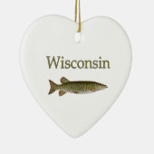 Wisconsin Musky Keramisch Ornament (Rechts)