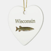 Wisconsin Musky Keramisch Ornament (Links)