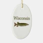 Wisconsin Musky Keramisch Ornament (Rechts)