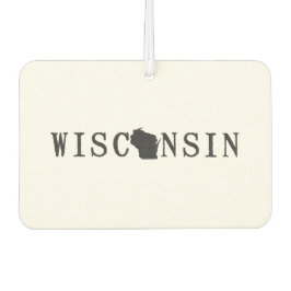 Wisconsin Naam met State Shaped Letter Luchtverfrisser