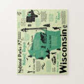 Wisconsin National Parks Infographic Map Legpuzzel (Verticaal)