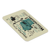 Wisconsin National Parks Kaartmagneet Magneet (Rechterzijde)