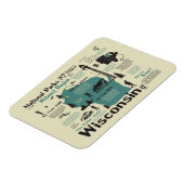 Wisconsin National Parks Kaartmagneet Magneet (Linkerzijde)