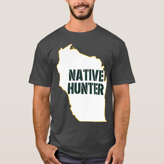 Wisconsin Native Hunter Hunting T-shirt (Voorkant)