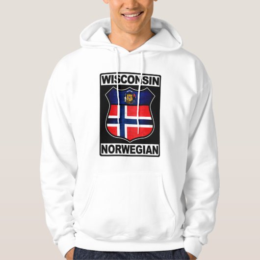 Wisconsin Noors Amerikaans Hoodie (Voorkant)