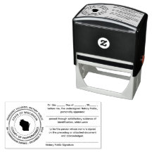 Wisconsin Notary publieke erkenningsstempel