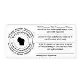 Wisconsin Notary publieke erkenningsstempel Zelfinktende Stempel (Design)