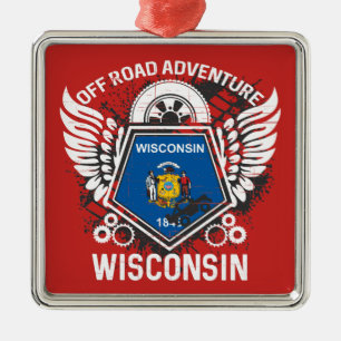 Wisconsin Off Road Adventure 4x4 Trail Mudding Metalen Ornament