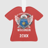 Wisconsin Off Road Adventure 4x4 Trails Mudding Ornament (achterkant)