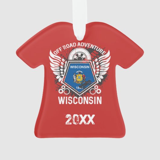 Wisconsin Off Road Adventure 4x4 Trails Mudding Ornament (achterkant)