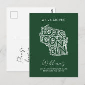 WISCONSIN | Onze adreswijziging Briefkaart (Voorkant / Achterkant)