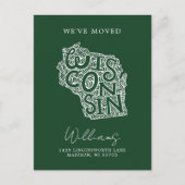 WISCONSIN | Onze adreswijziging Briefkaart (Voorkant)