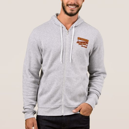 Wisconsin overdrinkt uw toestand sinds 1848 hoodie (Voorkant)