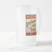 Wisconsin overdrinkt uw toestand sinds 1848 matglas bierpul (Voorkant rechts)