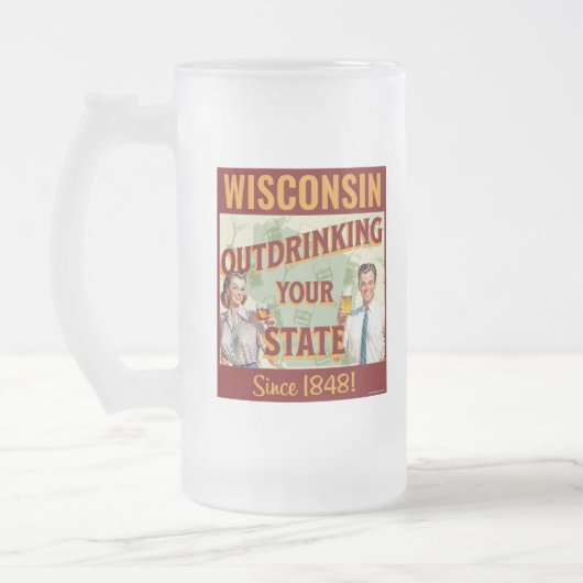 Wisconsin overdrinkt uw toestand sinds 1848 matglas bierpul (Links)