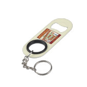 Wisconsin overdrinkt uw toestand sinds 1848 mini flessenopener (Achterkant Gekanteld)