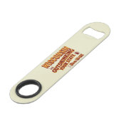 Wisconsin overdrinkt uw toestand sinds 1848 speed flessenopener (Achterkant Gekanteld)