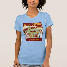 Wisconsin overdrinkt uw toestand sinds 1848 t-shirt