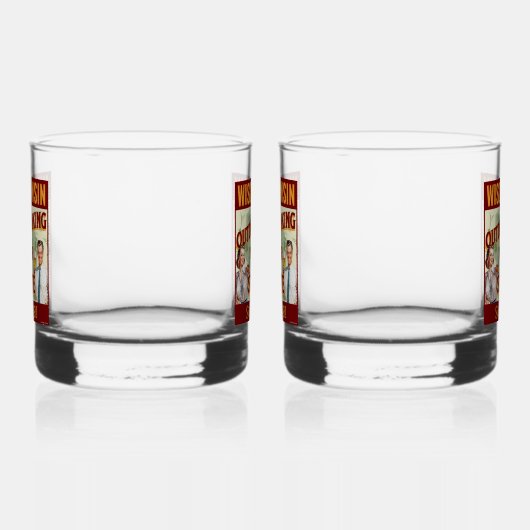 Wisconsin overdrinkt uw toestand sinds 1848 whisky glas (Rechts)