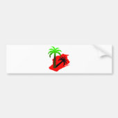 Wisconsin Palm Tree Bumpersticker (Voorkant)