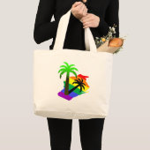 Wisconsin Palm Tree Grote Tote Bag (Voorkant (product))