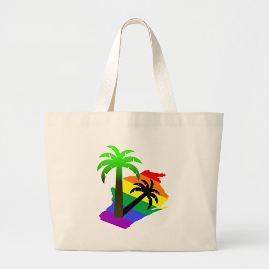 Wisconsin Palm Tree Grote Tote Bag (Voorkant)